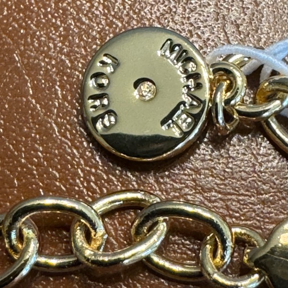 Michael Kors Pave Padlock Logo Chain Bracelet Goldtone Brass NWT - Picture 16 of 16